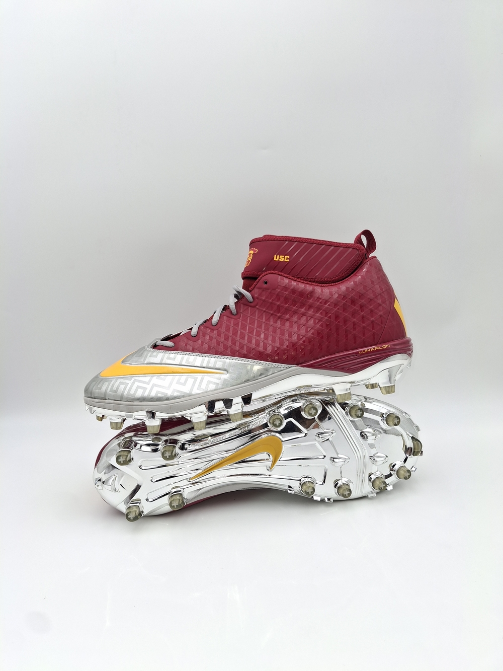 Nike Lunar SuperBad Pro TD USC Crimson/Gold Football Cleats Men's Size 15
